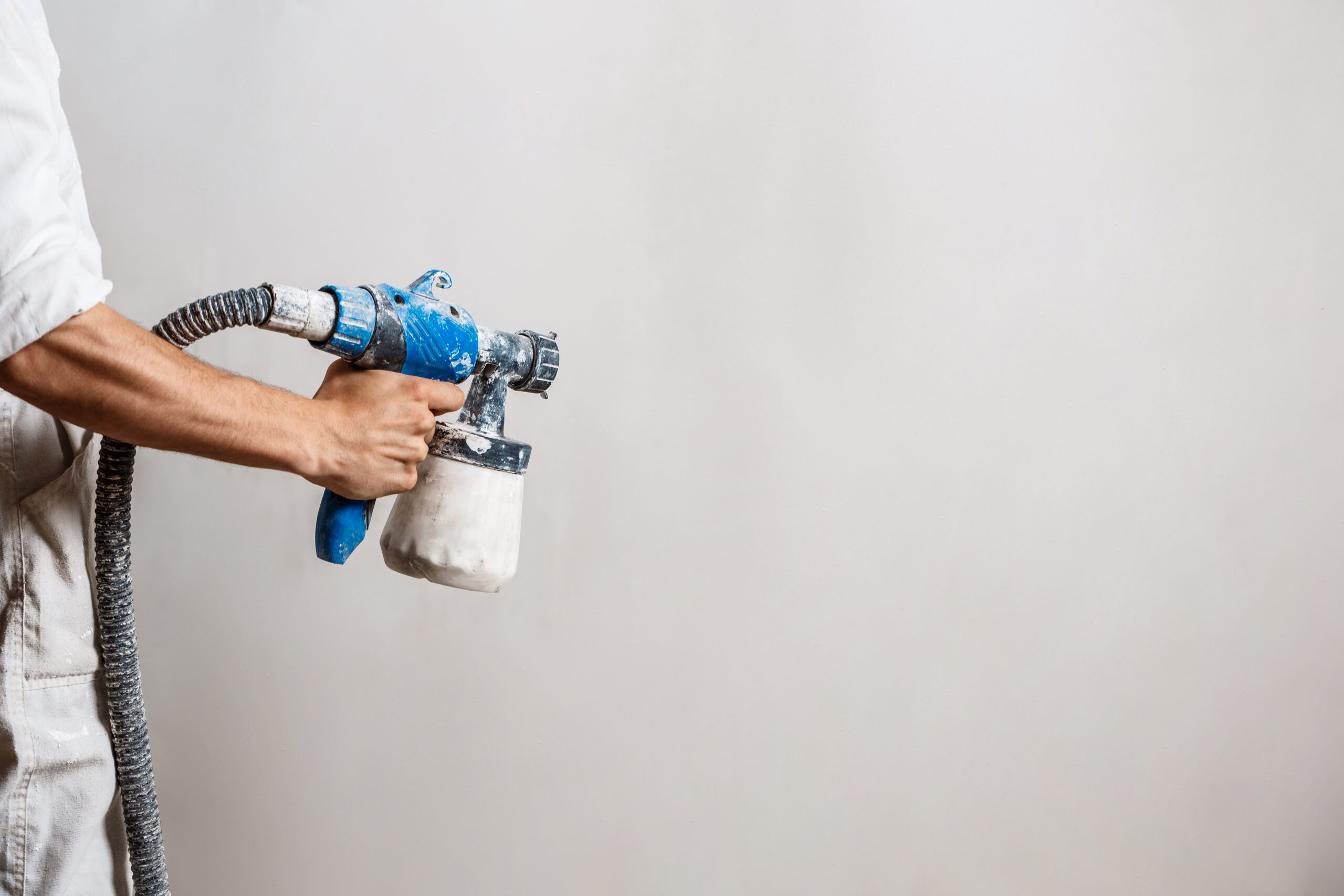 Worker painting
